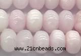 CCA535 15 inches 6*8mm rondelle pink calcite beads