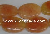 CCA66 15.5 inches 18*25mm oval orange calcite gemstone beads