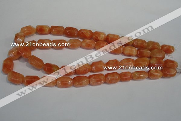 CCA76 15.5 inches 13*18mm faceted nuggets orange calcite gemstone beads