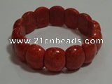 CCB110 7.5 inches red coral stretchy bracelet jewelry wholesale