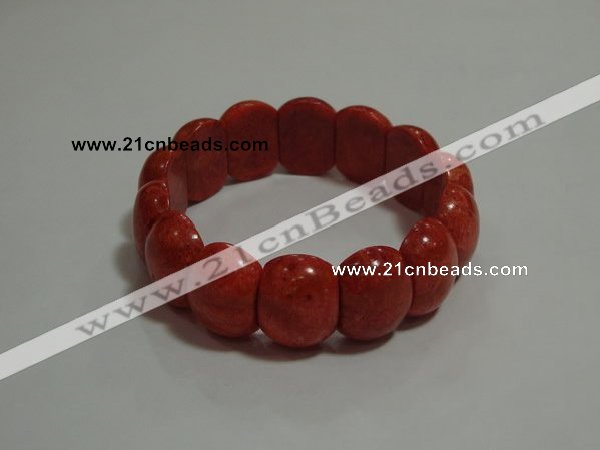 CCB110 7.5 inches red coral stretchy bracelet jewelry wholesale
