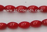 CCB133 15.5 inches 5*7mm rice red coral beads strand wholesale