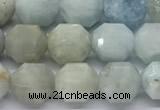 CCB1501 15 inches 7mm - 8mm faceted aquamarine beads