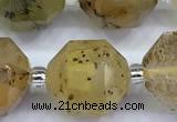 CCB1534 15 inches 11mm - 12mm faceted scenic quartz beads