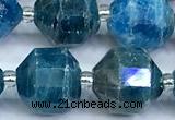 CCB1538 15 inches 11mm - 12mm faceted apatite gemstone beads