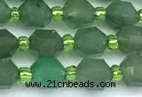 CCB1578 15 inches 5mm - 6mm faceted green aventurine beads