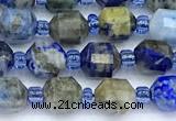 CCB1591 15 inches 5mm - 6mm faceted lapis lazuli beads