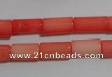 CCB84 15.5 inches 5*10mm column pink coral beads Wholesale