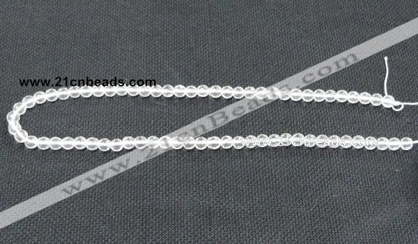 CCC251 15.5 inches 6mm faceted round grade A natural white crystal beads