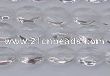 CCC512 15.5 inches 8*12mm faceted oval natural white crystal beads