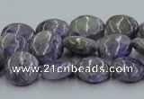 CCG02 15.5 inches 12mm flat round natural charoite gemstone beads