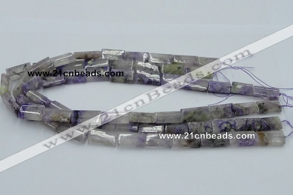 CCG11 15.5 inches 12*20mm rectangle natural charoite gemstone beads