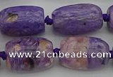 CCG114 15.5 inches 15*20mm drum charoite gemstone beads