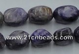 CCG15 15.5 inches 12*15mm nugget natural charoite gemstone beads