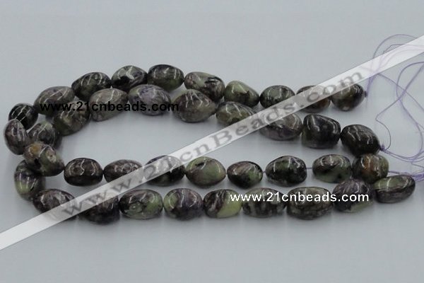 CCG16 15.5 inches 15*22mm nugget natural charoite gemstone beads