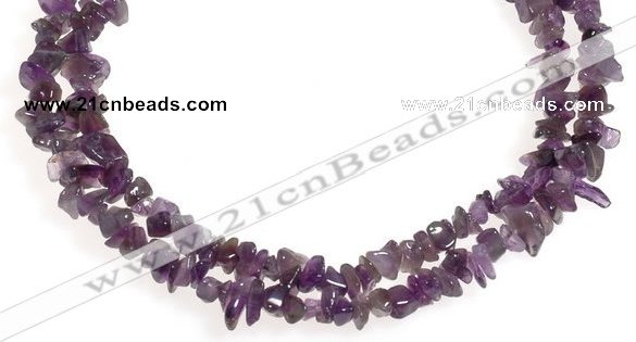 CCH12 35 inches purple amethyst chips gemstone beads wholesale