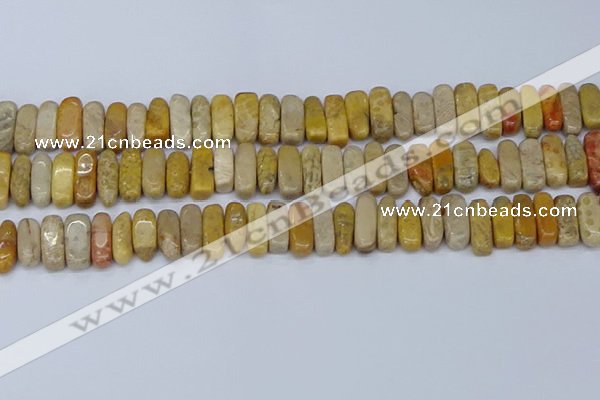 CCH713 15.5 inches 5*10mm - 5*15mm fossil coral chips beads