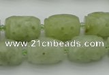CCJ323 15.5 inches 12*16mm - 13*18mm carved drum China jade beads