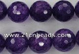 CCN1257 15.5 inches 16mm faceted round candy jade beads wholesale