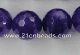 CCN1259 15.5 inches 20mm faceted round candy jade beads wholesale