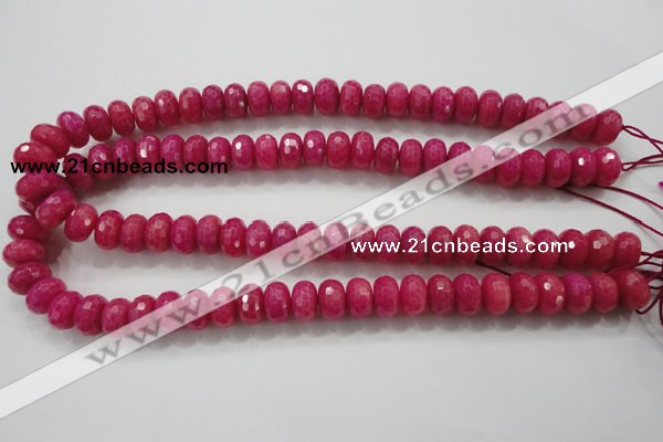 CCN1365 15.5 inches 8*12mm faceted rondelle candy jade beads