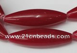 CCN137 15.5 inches 12*40mm rice candy jade beads wholesale