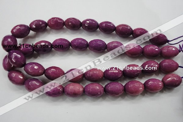 CCN1456 15.5 inches 15*20mm faceted rice candy jade beads wholesale