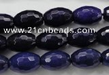 CCN1473 15.5 inches 10*14mm faceted rice candy jade beads wholesale