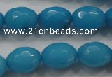 CCN1494 15.5 inches 12*16mm faceted rice candy jade beads wholesale