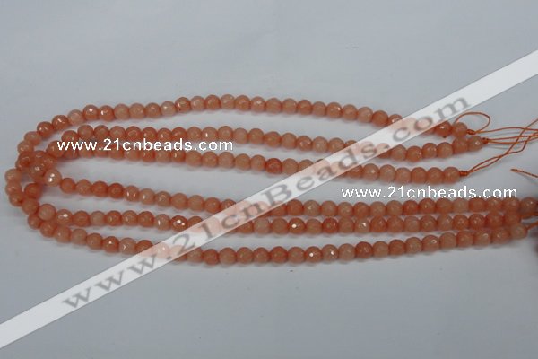 CCN1811 15 inches 6mm faceted round candy jade beads wholesale