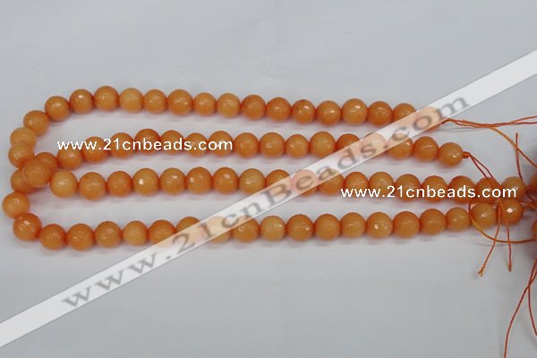 CCN1823 15 inches 10mm faceted round candy jade beads wholesale