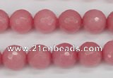 CCN1834 15 inches 12mm faceted round candy jade beads wholesale