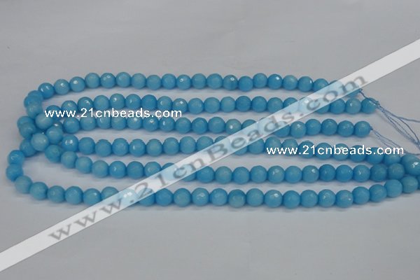 CCN1872 15 inches 8mm faceted round candy jade beads wholesale