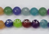 CCN1983 15 inches 10mm faceted round candy jade beads wholesale