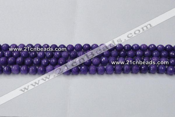 CCN2059 15 inches 8mm faceted round candy jade beads wholesale