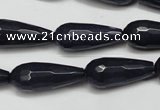 CCN2153 15.5 inches 10*25mm faceted teardrop candy jade beads