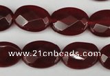CCN2207 15.5 inches 13*18mm faceted oval candy jade beads