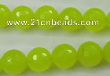 CCN2266 15.5 inches 14mm faceted round candy jade beads wholesale