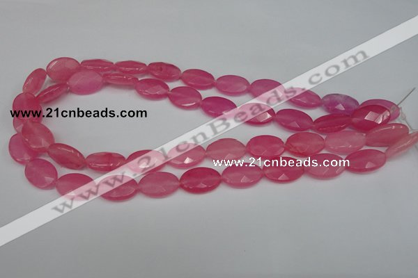 CCN227 15.5 inches 12*18mm faceted oval candy jade beads