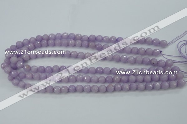 CCN2288 15.5 inches 8mm faceted round candy jade beads wholesale