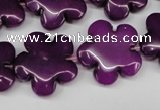 CCN2345 15.5 inches 20mm carved flower candy jade beads wholesale