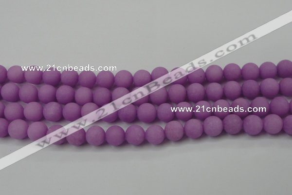 CCN2422 15.5 inches 6mm round matte candy jade beads wholesale