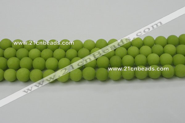 CCN2449 15.5 inches 8mm round matte candy jade beads wholesale
