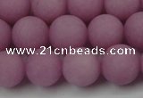 CCN2503 15.5 inches 14mm round matte candy jade beads wholesale