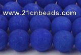 CCN2513 15.5 inches 14mm round matte candy jade beads wholesale
