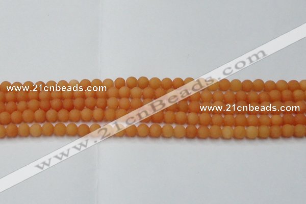 CCN2515 15.5 inches 4mm round matte candy jade beads wholesale