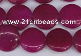 CCN2601 15.5 inches 18mm flat round candy jade beads wholesale