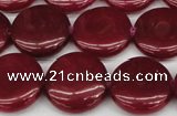 CCN2603 15.5 inches 18mm flat round candy jade beads wholesale