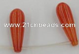 CCN2733 Top-drilled 10*30mm teardrop candy jade beads wholesale