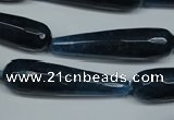 CCN2895 15.5 inches 10*40mm faceted teardrop candy jade beads